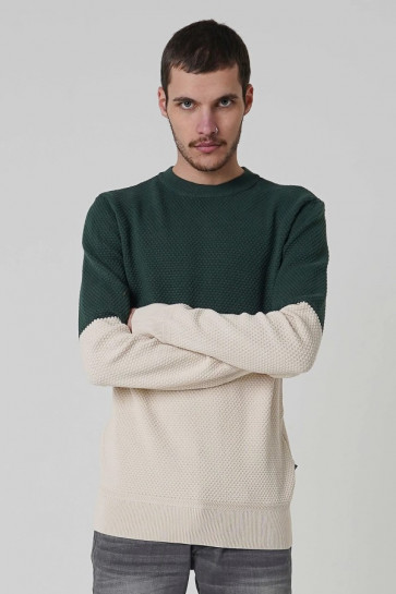 KULTIVATE Duo Color Block Knit