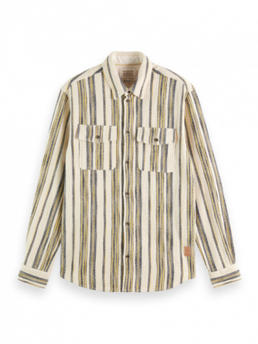 SCOTCH & SODA Basket Weave Gradient Stripe Shirt