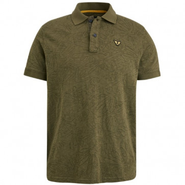 PME LEGEND Short Sleeve Polo Slub Jersey Printed