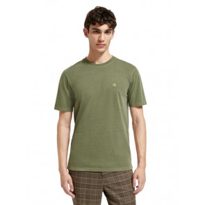 SCOTCH & SODA Regular Fit Garment-Dyed Logo T-Shirt