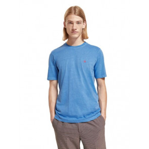 SCOTCH & SODA Regular Fit Garment-Dyed Logo T-Shirt